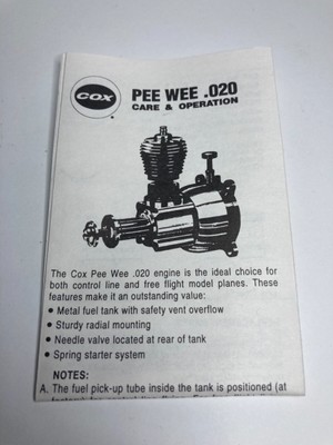 レア！新品・未使用！COX PEE WEE .020 エンジン