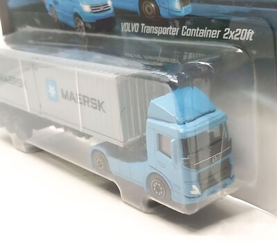 Majorette Maersk Truck Volvo FMX Transport Container 2x20ft Blue 1