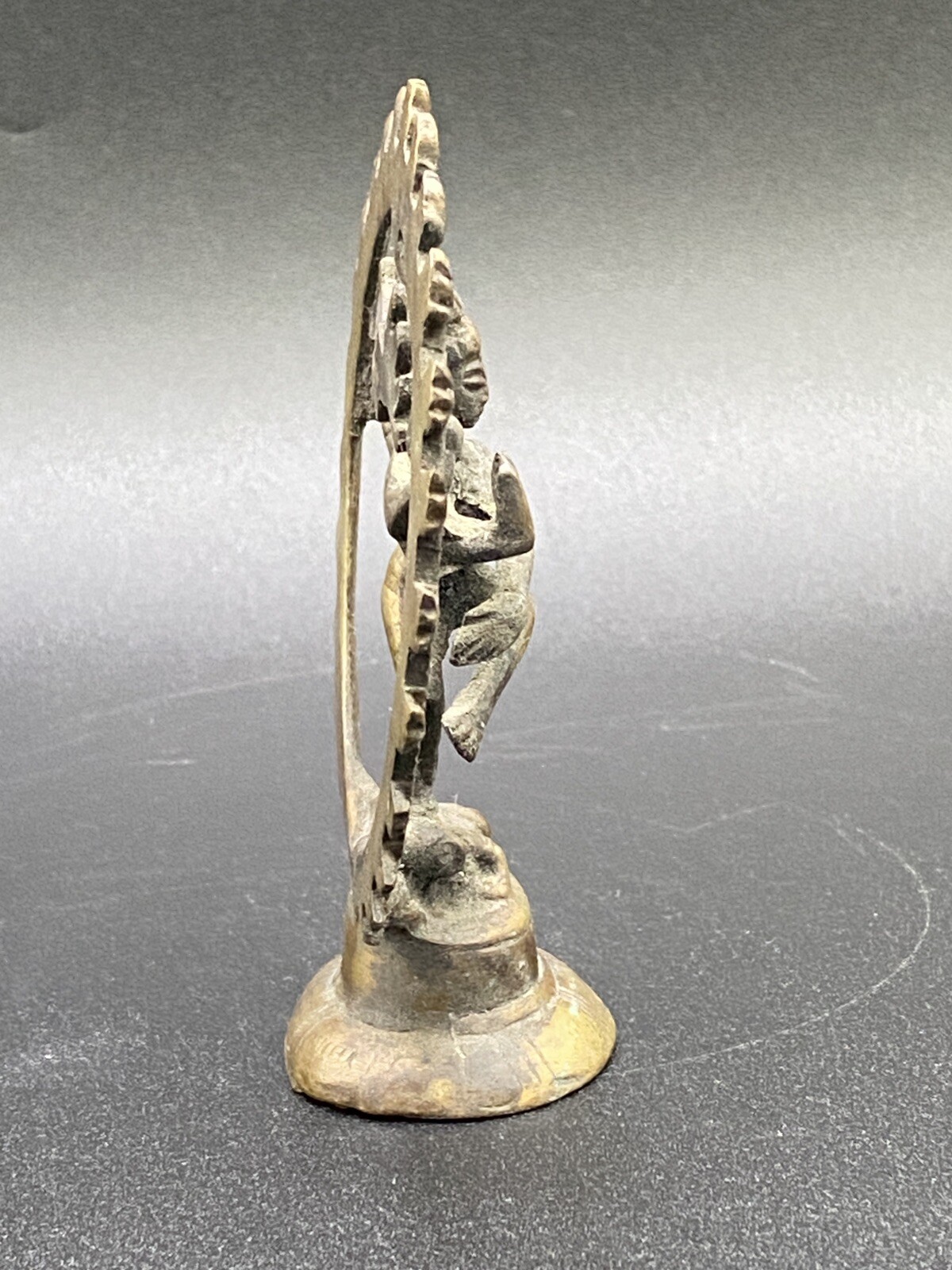 Vintage Hindu Lord Shiva Nataraja Cosmic Dance Brass Bronze Sculpture