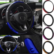 15''/38CM Car Steering Wheel Cover PU Leather Anti-slip Protector Accessories