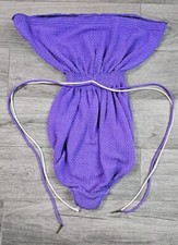 Vintage Catalina One Piece Swimsuit Textured Strapless Purple Womens Sz 10