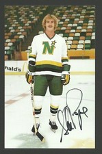 Steve Payne Minnesota North Stars Vintage Hockey Postcard Signed Autographed