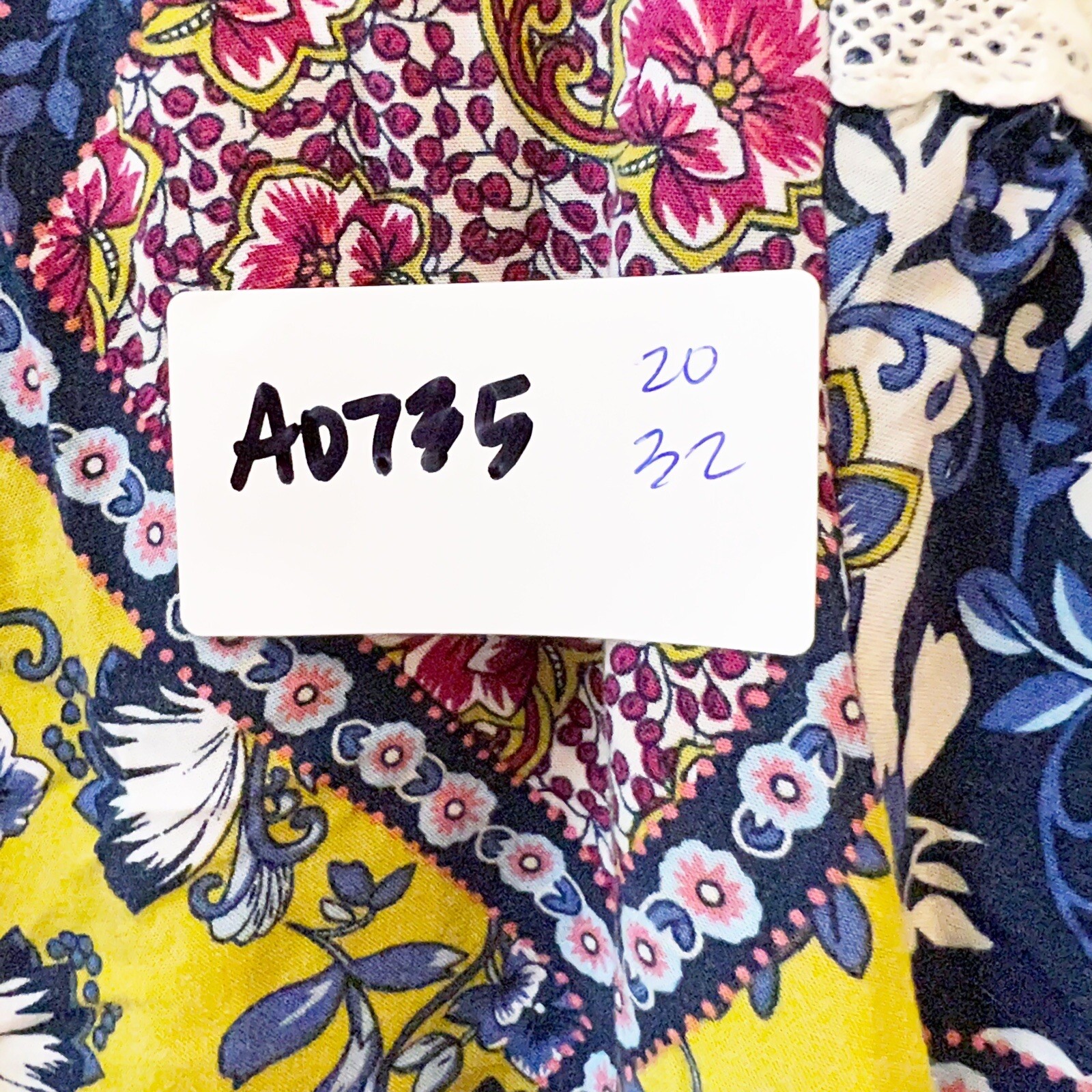 Entro Blouse Womens Patchwork Peasant Boho Top Tu… - image 10