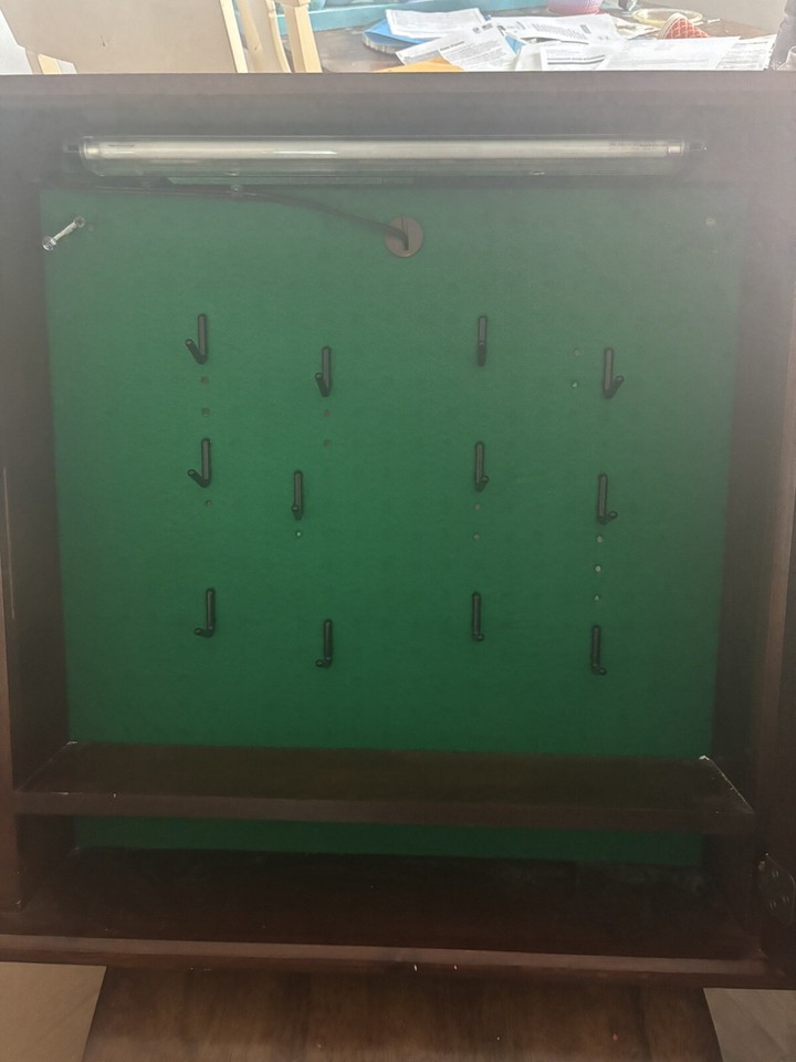 Hand Made Wood Pistol Wall Display Case 6 Full Size Pistols Or Display