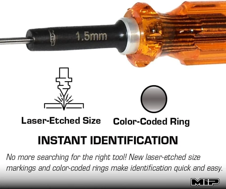 MIP Gen 2 Metric Wrench Set (1.5mm, 2.0mm Hex & 7.0mm Nut Driver) RC Tools - Image 2 of 4