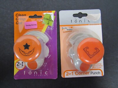 NEW Lot 2 Tonic Studios ~ 2 in 1 Corner Punch ~ Corner Fleur & Tuesday Morning