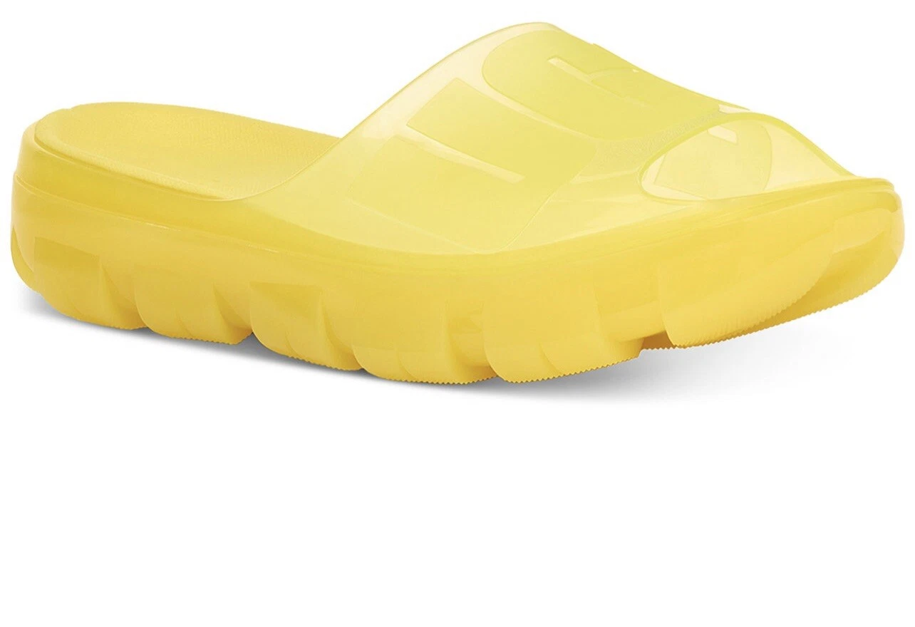 UGG Sandali donna Jella trasparenti slide in giallo soleggiato da donna taglia 10M