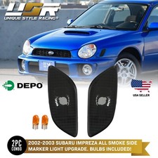 Depo Jdm Dark Smoke Side Marker Lights For 02-03 Subaru Impreza Rs Ts Wrx