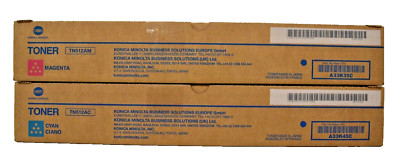 2x Original Konica Minolta Toner TN512A 1x Cyan & 1x Magenta für bizhub C258