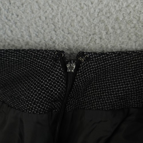 Ann Taylor Skirt 6 Black Gray Tweed A Line Pocket Pleated Vent Lined Career - 第 11/11 張圖片