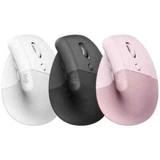 Logitech Lift Vertical Mouse Wireless Bluetooth Silent Pink Laptop Bolt Receiver