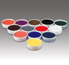 MEHRON COLOR CUP CUPS CREAM CREME CLOWN FOUNDATION MAKEUP MARDI GRAS BLACK RED 