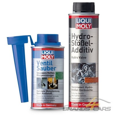 LIQUI MOLY 150 ml VENTIL SAUBER REINIGER + 300 ml HYDRO-STÖSSEL-ADDITIV ÖLZUSATZ