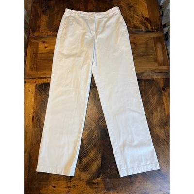 L.L.Bean Classic Fit Pants Womens 10 Khaki Straight Leg Chino Casual