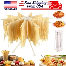 Collapsible Pasta Drying Rack Plastic Foldable Spaghetti Stand Dryer With 10 Bar