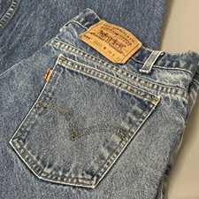 Vintage Made In USA Levi’s 550 Jeans Relaxed Tapered Mens 38x32 Orange Tab Blue