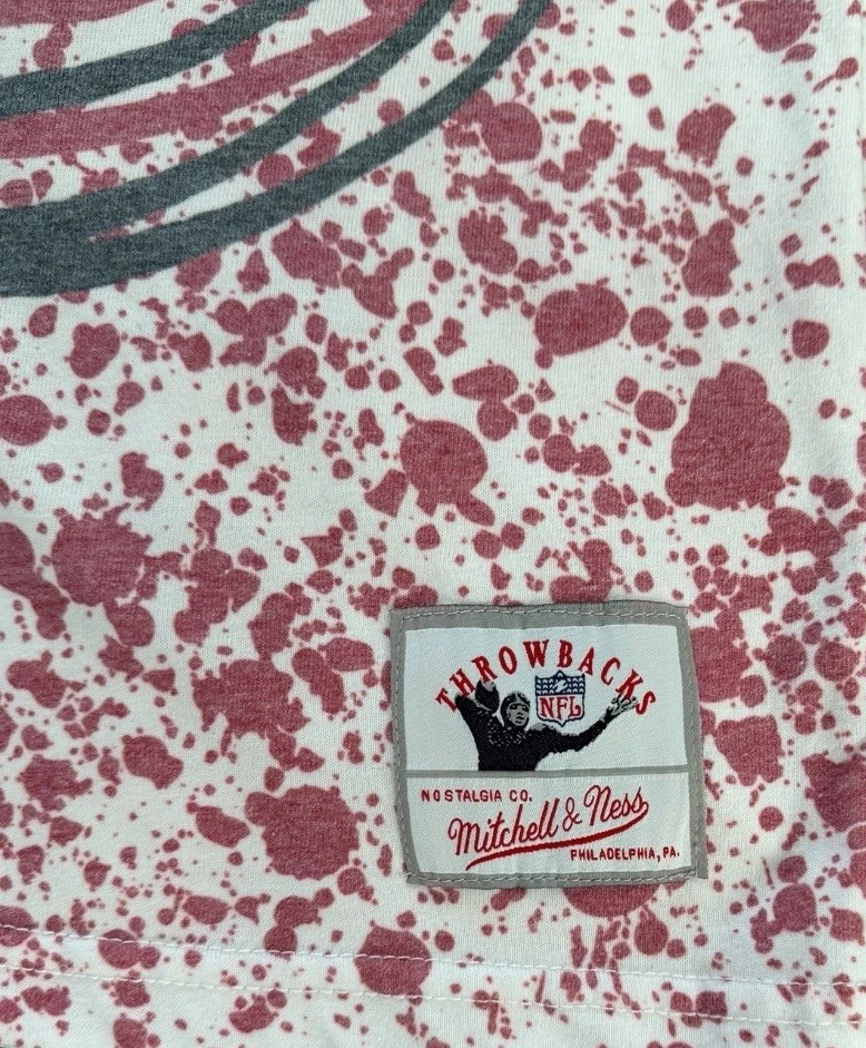 Mitchell & Ness 旧金山 49 人队 T 恤男式 XLT AOP Y2K 足球 — 第 3/4 张图片