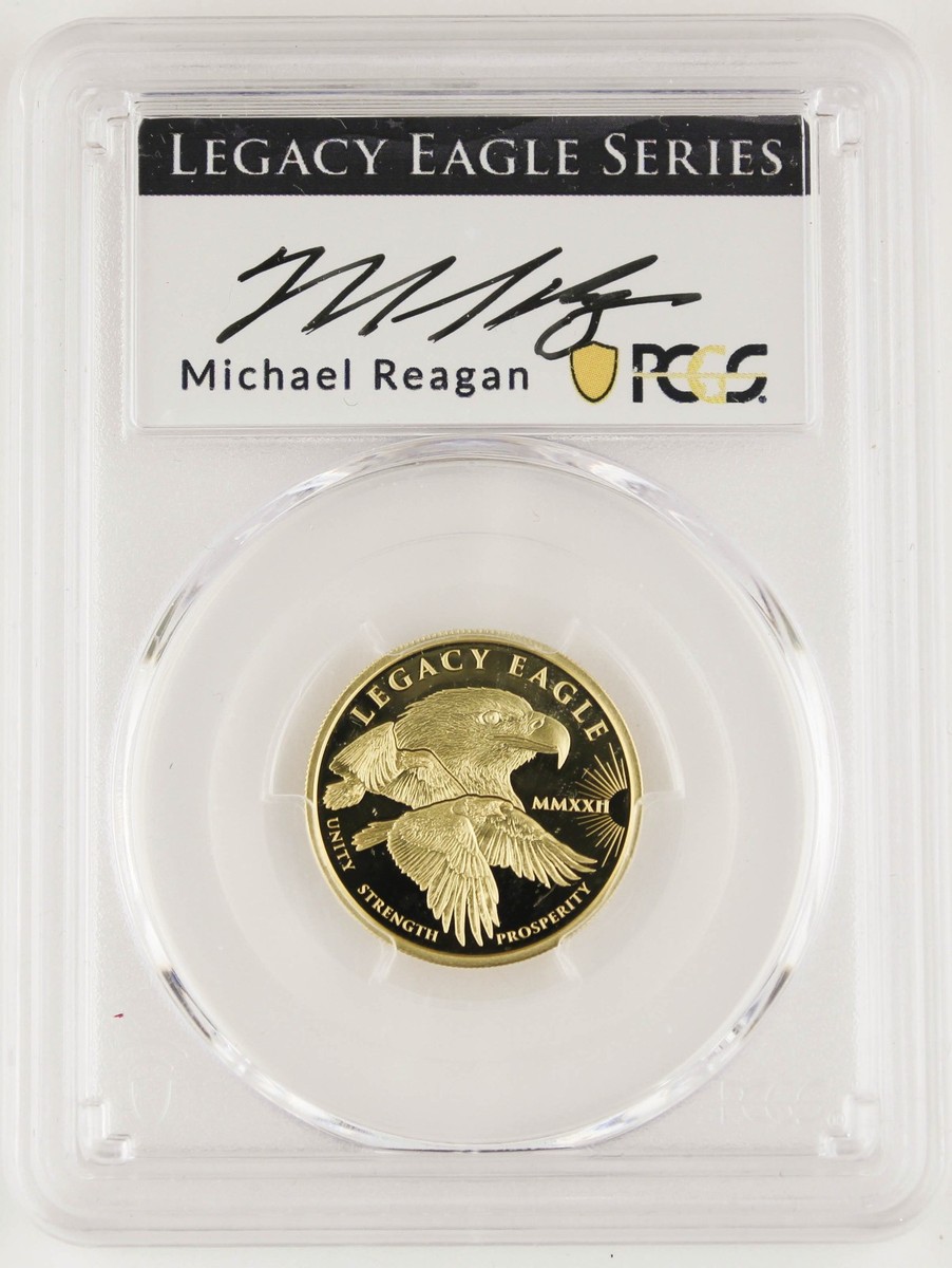 Cook Islands 2021 $50 1/4 Oz Gold Reagan Legacy Eagle Proof Coin