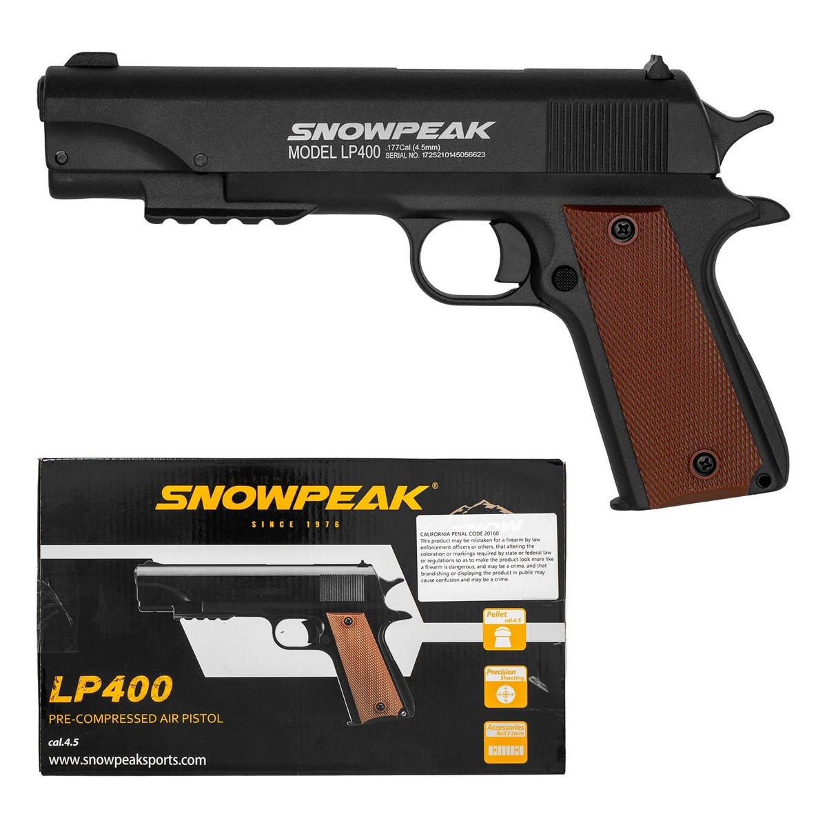 SNOWPEAK LP400 1911 Single-Stroke Pneumatic .177 Caliber Air Gun