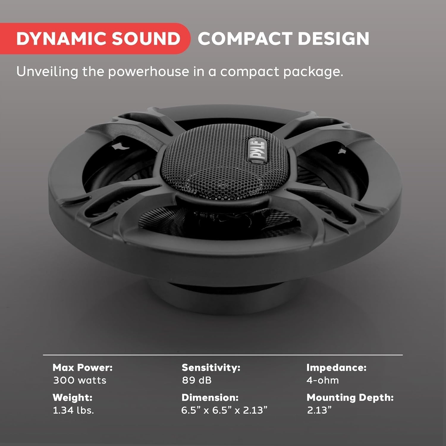 Pyle 3-Way Universal Car Stereo Speakers-300W 6.5&rdquo; Triaxial Loud Pro Audio
