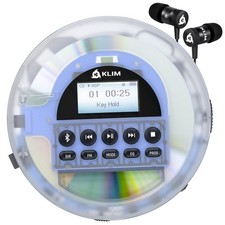 KLIM Nomad Transparent Portable CD Player Walkman w/ Long-Lasting Battery  FM/M