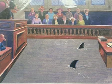 Ltd Ed. 197/1500 Jeff Leedy Artist "Counsel Approaching The Bench" Female Judge