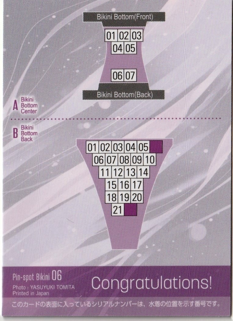 SAOLA Solo 21 piccole carte Hit'S Amano Chiyo 2 21 Pinspo Bikini Card 06 borsa prim...