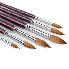 Kolinsky Watercolor Brush Set Pure Kolinsky Sable Hair Pointed Round Art Pain...