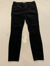Loft Made  Loved Ann Taylor Corduroy High Waist Skinny Pants Black Women  s Sz 8