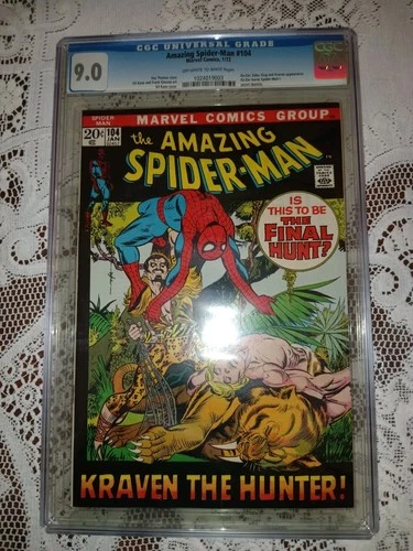 AMAZING SPIDER-MAN CGC 104 9.0 Kraven 1972 Unpressed Copy! Press & regrade