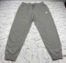 Nike Women s Fleece Jogger Sweatpants Heather Gray Waistband Size Medium