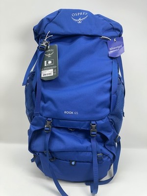 Osprey Rook 65L Men's Backpacking Backpack, Astology Blue/Blue Flame