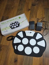 Portable Electric Drum Digital Foldable RollUp Drum with 2 Foot Pedals