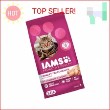 IAMS Proactive Health Adult Urinary Tract Healthy Dry Cat Food with Chicken, 3.5