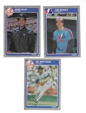 1985 Fleer JOSE RIJO ROOKIE CARD 143 Yankees + U-14 Tim Burke U-129 Ed Whitson