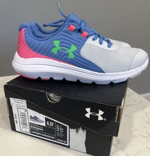 Under Armour Kids GGS Outhustle Big Girls 4.5Y Pink Blue Gray White 3024832-100