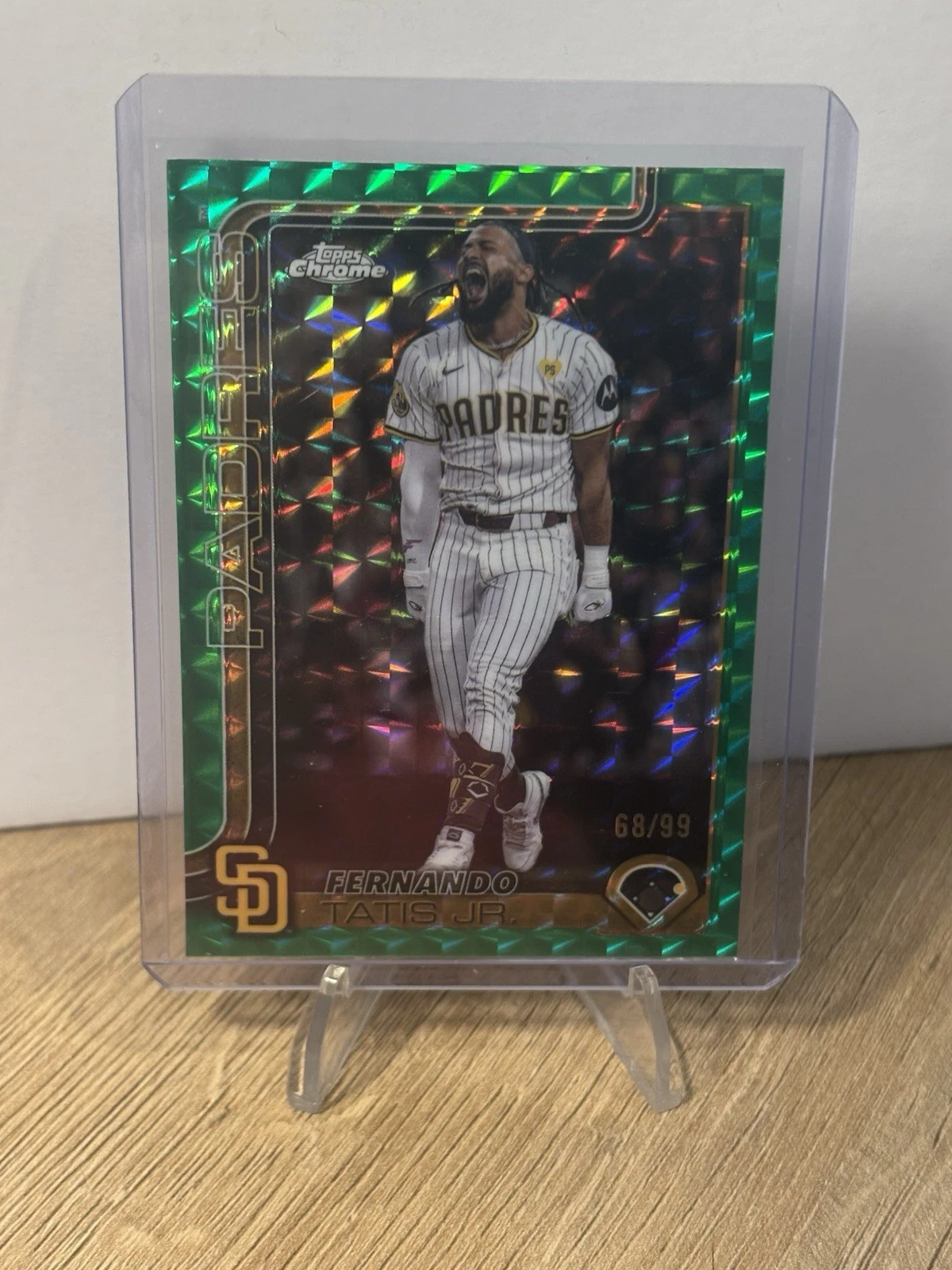 2025 TOPPS CHROME FERNANDO TATIS JR GREEN GEOMETRIC /99 PADRES