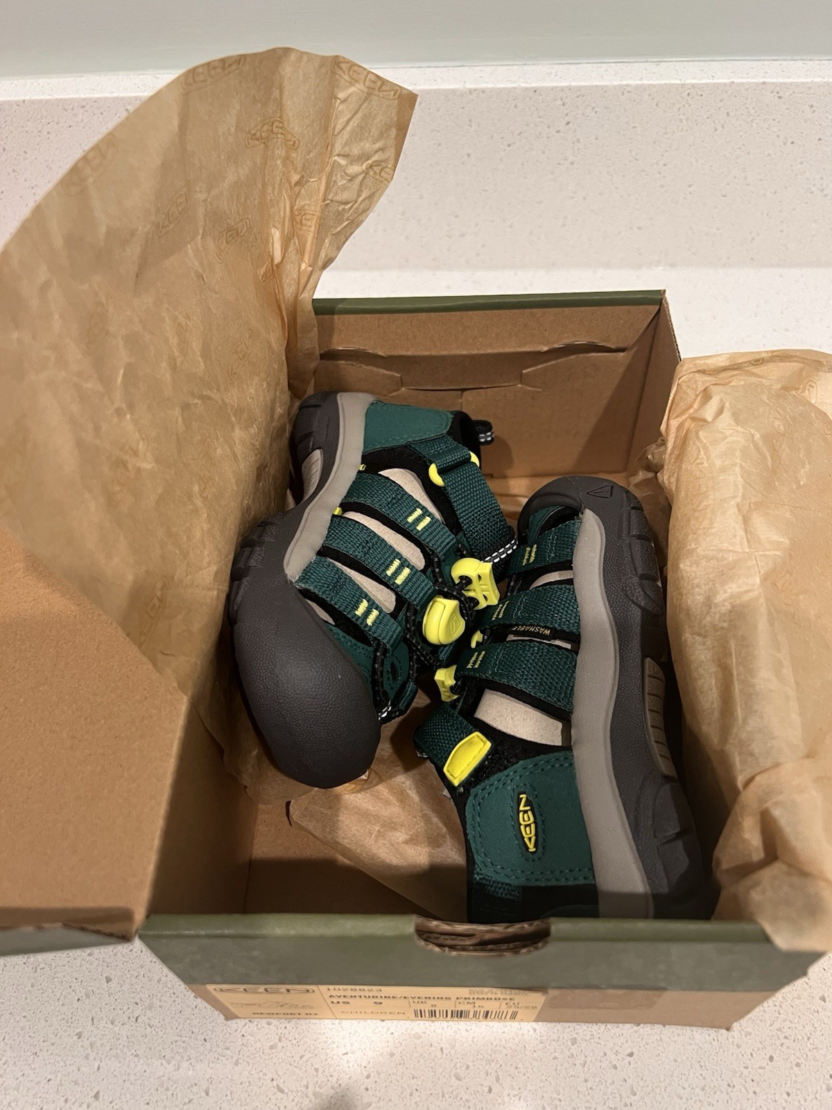 Sandali Keen Newport H2 bambino bambini taglia 9 Greeno impermeabili sport escursionismo