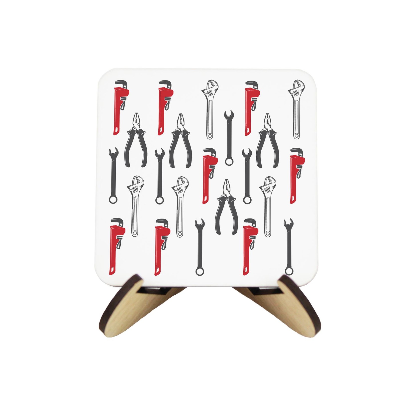 Novelty Plumber Cork Coaster Set & Stand - Gifts for Tradies - Set of 4