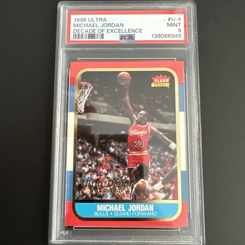 1996-97 Fleer Premiere Ultra Decade 1986 Reprints Michael Jordan #U-4 PSA 9