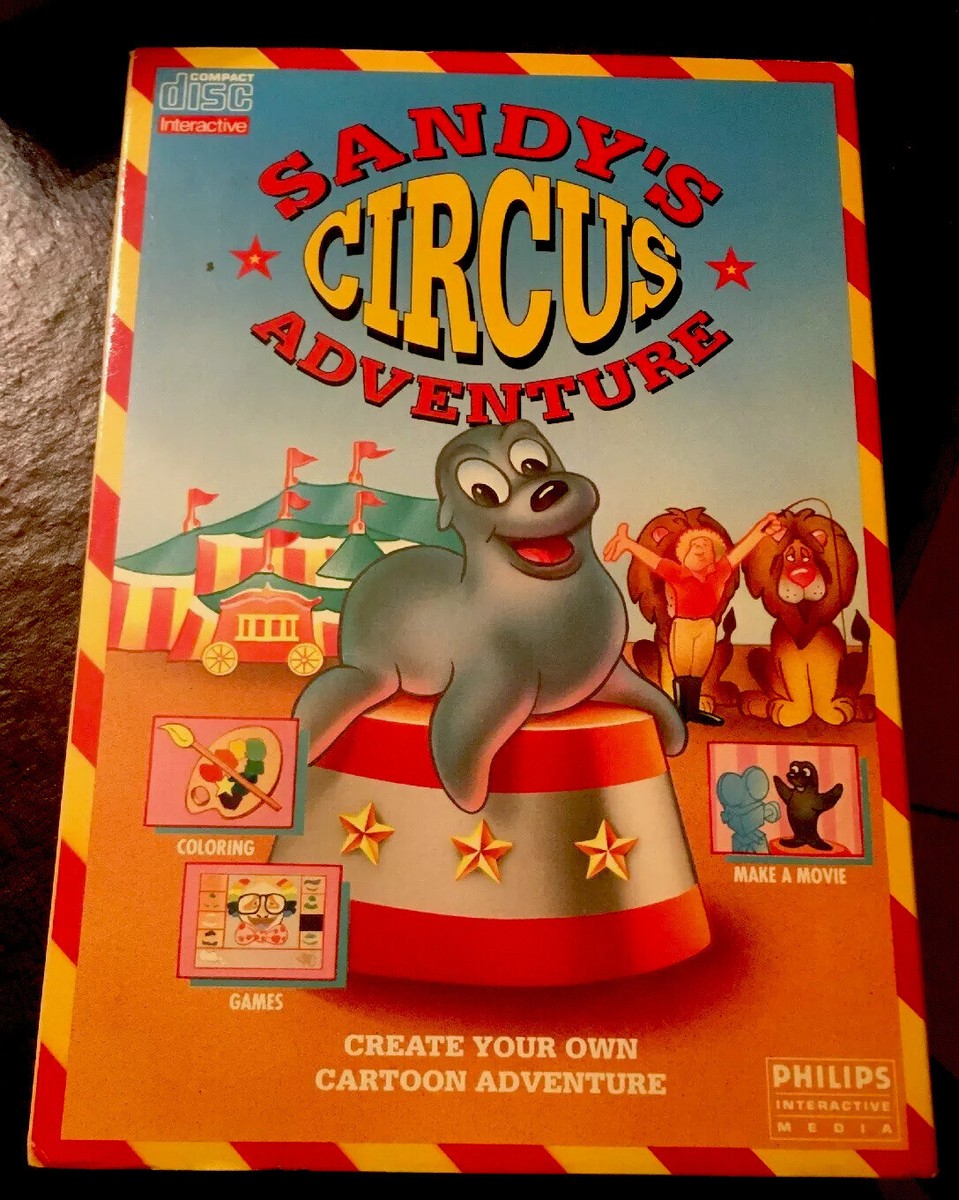 RARE PHILLIPS CD-I SANDY'S CIRCUS ADVENTURE-CIB TESTED IN