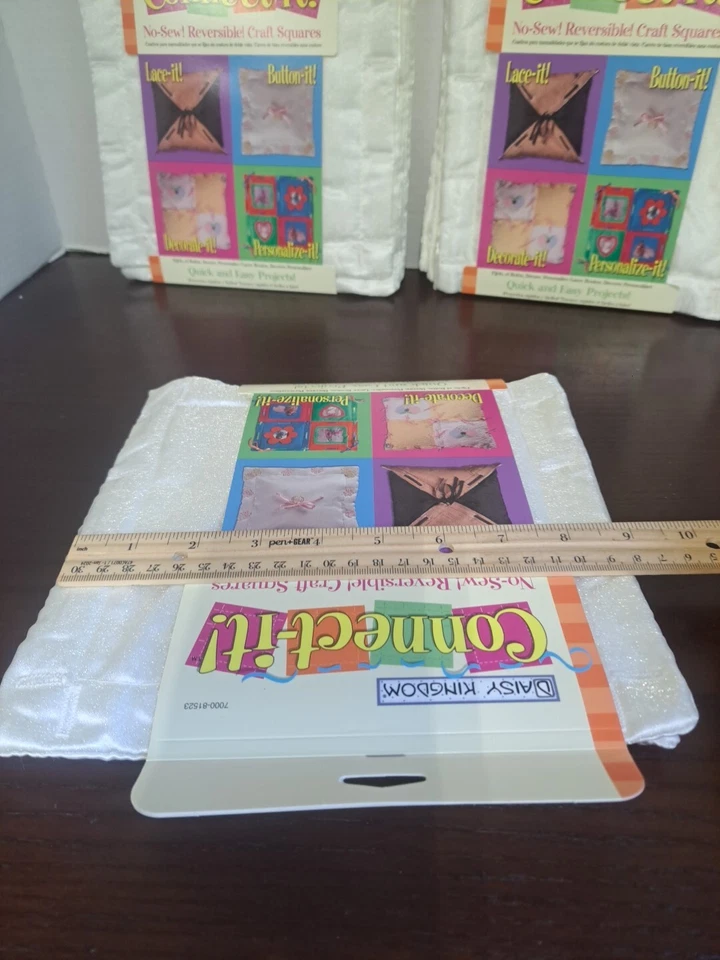 Lote de 3 cuadrados Daisy Kingdom Connect It blanco satinado/brillo de 9 pulgadas (4 por paquete) Foto 4 de 4