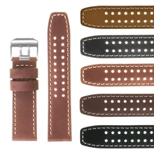 DASSARI Genuine Vintage Distressed Leather Watch Band Strap for Luminox Evo