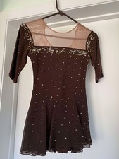 Brown Ice skating Dress Adult XS
