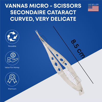 Vannas Micro Surgical Scissors Cataract Straight & Curved