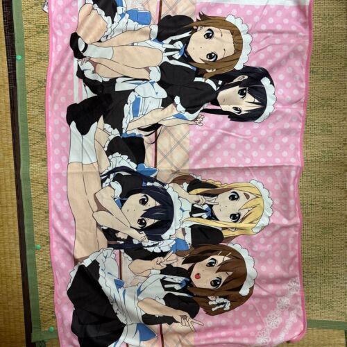 K-ON! attaka blanket maid pink keion kei-on Yui Mio Ritsu Mugi Azusa Japan Used - Picture 1 of 2