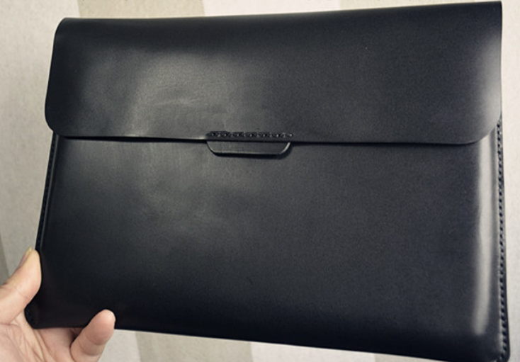 file Folder pocket cow Leather laptop bag Briefcase iPad Case po