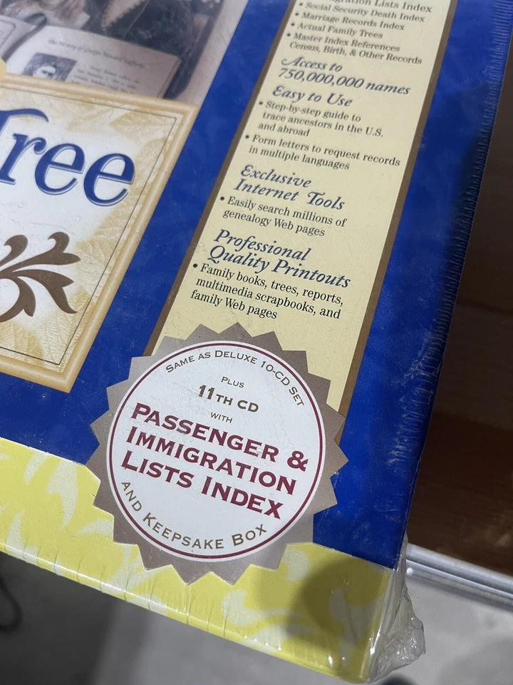 Sealed Family Tree Maker Version 5 Deluxe 11-CD PC WIN 95/98 Broderbund NEW - Image 3 of 3