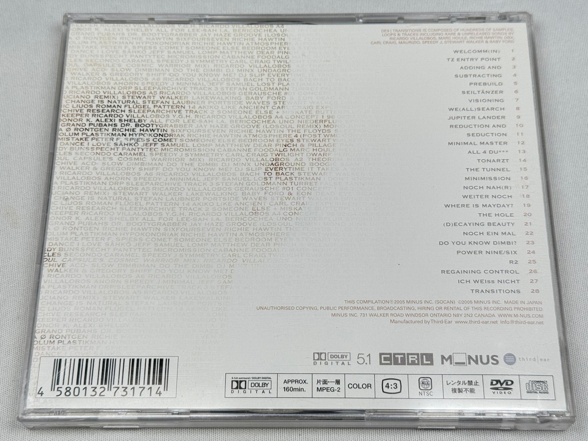 CD+DVD] Richie Hawtin DE9: Transitions Japan Import | eBay
