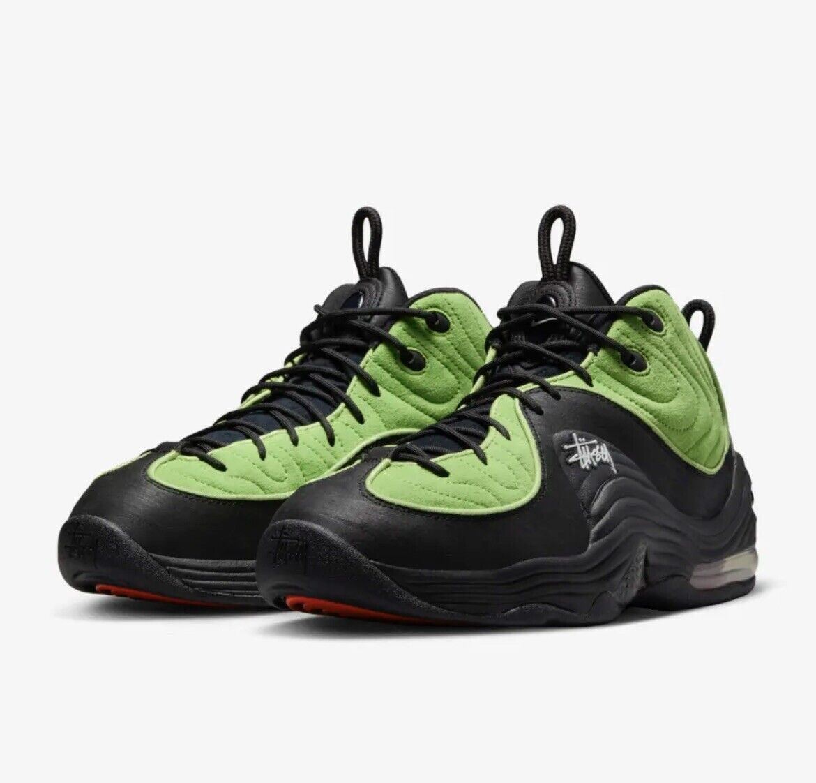 Nike Air Penny 2 Stussy Vivid Green Black DX6933-300 SIZE 9.5 US